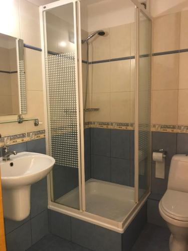 Kúpeľňa v ubytovaní Pod Delfinem Rewal