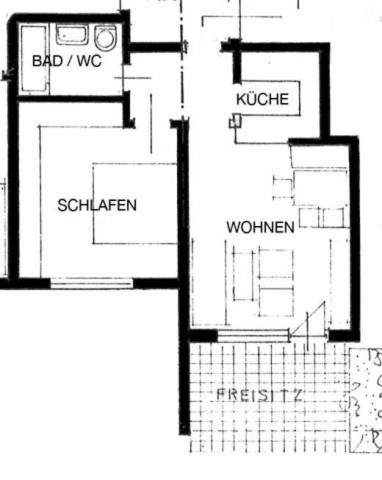 a black and white floor plan of a house at Haus Vierjahreszeiten in Reit im Winkl