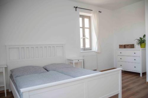 Cama o camas de una habitación en Jitkovsky mlyn
