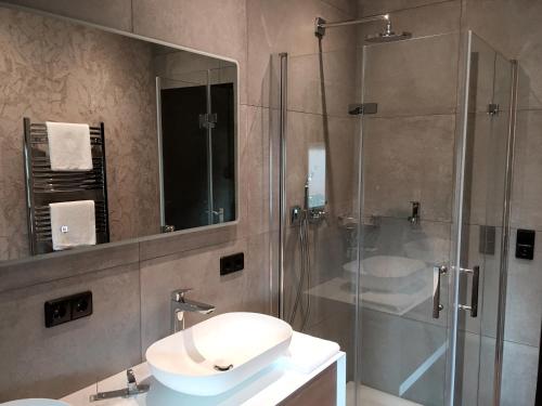 Koupelna v ubytování Meiser Rosenstuben Hotel