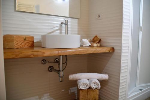 Koupelna v ubytování Agriturismo L'Aquilone