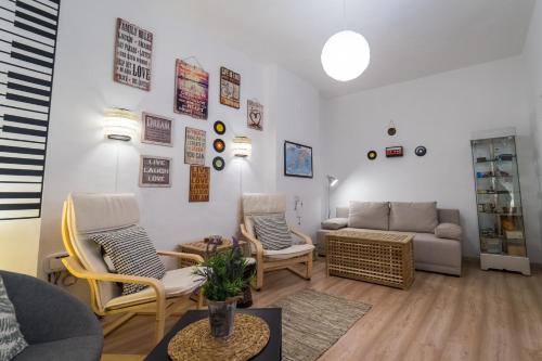 Χώρος καθιστικού στο Pijama Hostel