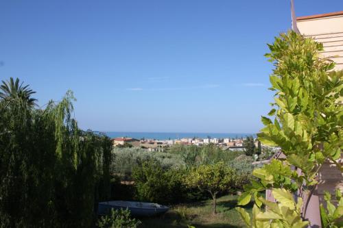 a view of the city from the garden at B&B La Casetta degli Aranci in Agrigento