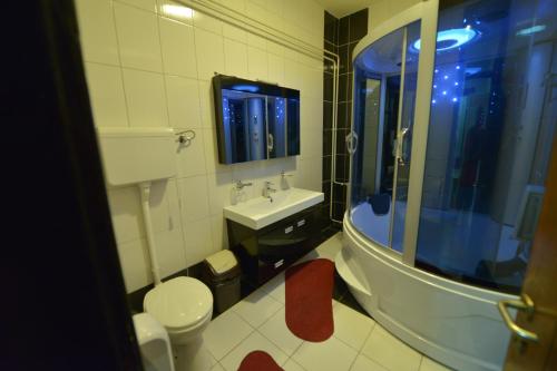 Koupelna v ubytování Guesthouse Duga