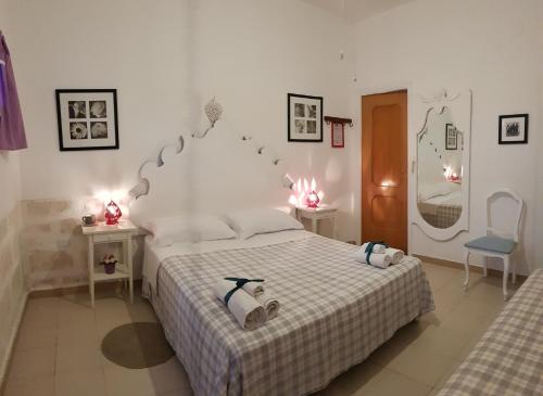 Katil atau katil-katil dalam bilik di Casale Terra Sole B&B