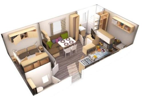 Χώρος καθιστικού στο Camping Les Trois Chateaux