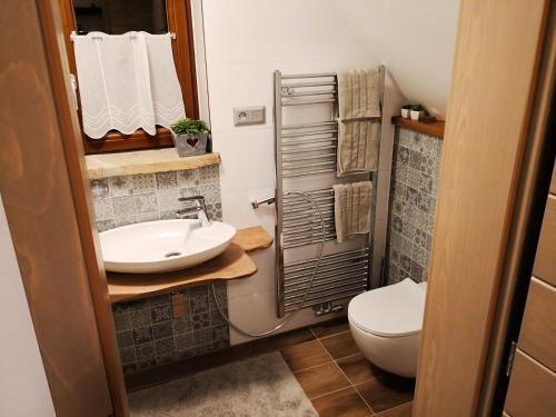 Kúpeľňa v ubytovaní Chalúpka Jánošikove diery