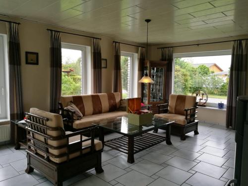 Χώρος καθιστικού στο Ferienhaus Ossi