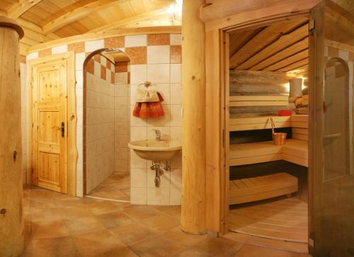 Kúpeľňa v ubytovaní Tobadillerhof