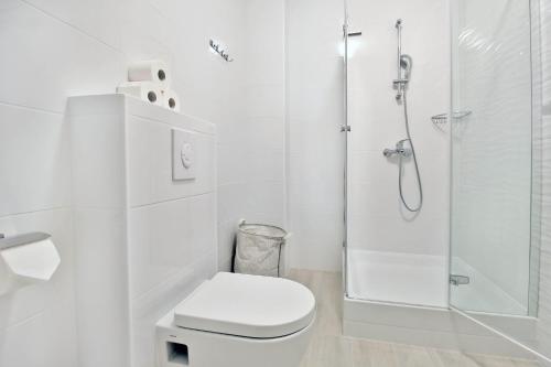 Koupelna v ubytování Bacan Family Apartments