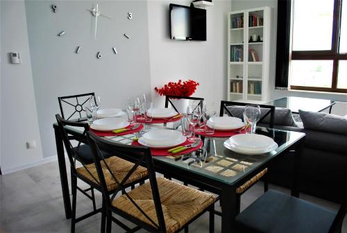 Ruang duduk di Lux Apartment Center