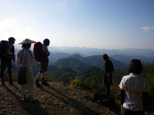 a group of people standing on top of a mountain at Kumano Backpackers in Tanabe
