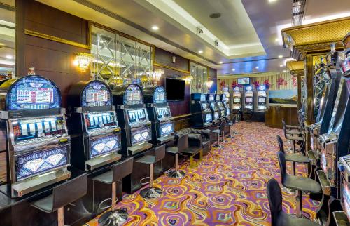 a casino with a bunch of slot machines at Mayfair Spa Resort & Casino in Gangtok