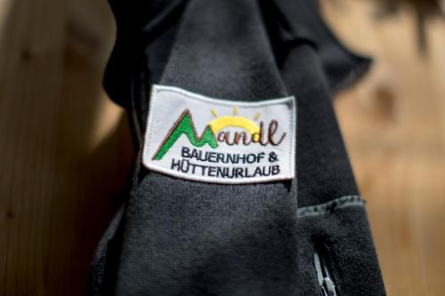 a close up of a label on a jacket at Chalet "Knusperhäuschen" in Murau