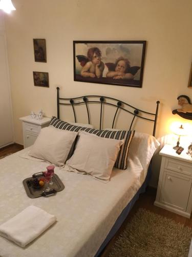 Postel nebo postele na pokoji v ubytování Art island house