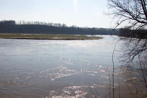 a body of water with ice on it at Appel-Ranch in Bockelwitz