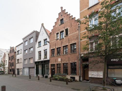 a row of buildings on a city street at Boutique Holiday Home ZaligInAntwerpen 77 in Antwerp