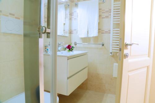 Koupelna v ubytování Salvius B&B