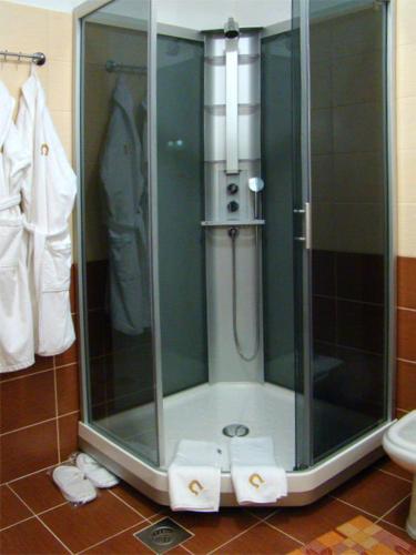 Koupelna v ubytování Hotel Zolota Pidkova