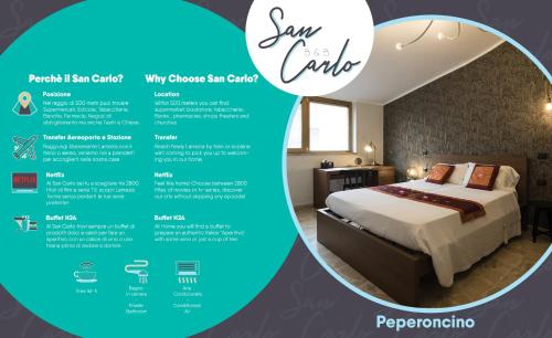 Кровать или кровати в номере B&B San Carlo