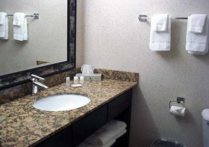 a bathroom with a sink and a mirror at Quality Inn & Suites in Lethbridge