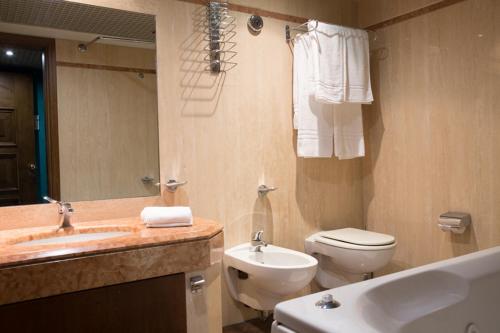 Koupelna v ubytování Hotel Arcobaleno