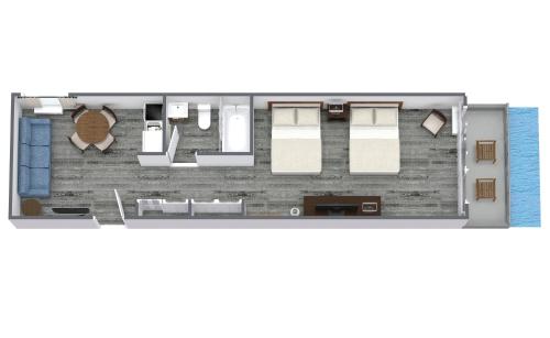 The floor plan of Compass Cove