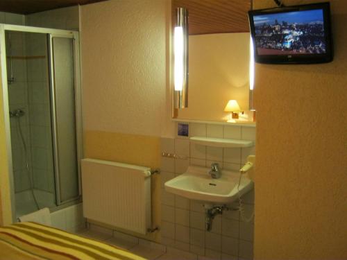 A bathroom at Landgasthof Schweizerhof
