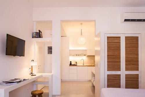 Dapur atau dapur kecil di Arokaria Boutique Apartments