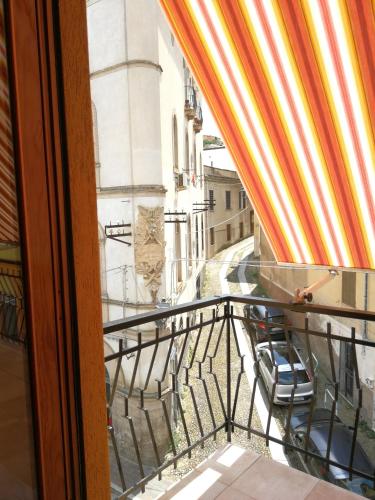 a view of a balcony from a window at Carru de ammentos in Ozieri