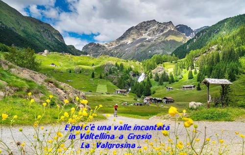 a quote about a valley in a mountain with flowers at Albergo Motel Dosdè B&B in Grosio