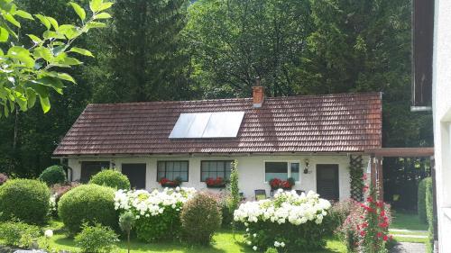 a small house with a skylight in a garden at Lucky Lady in Spital am Pyhrn