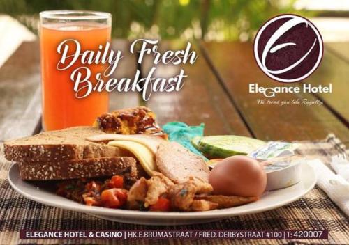 Možnosti snídaně pro hosty v ubytování Hotel Elegance NV