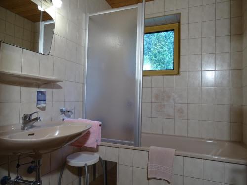 Gasthof Geierwallihof tesisinde bir banyo