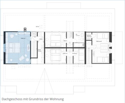 a floor plan of a house at Haus Heidelberg in Göhren