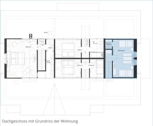 a floor plan of a house at Haus Heidelberg in Göhren