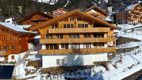 Holiday flat #1, Chalet Aberot, Wengen, Switzerland semasa musim sejuk