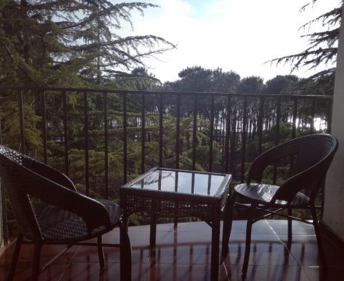 Studio apartment with great viewにあるバルコニーまたはテラス