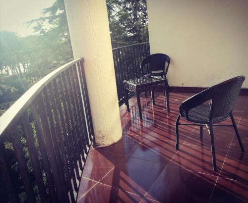 Studio apartment with great viewにあるバルコニーまたはテラス