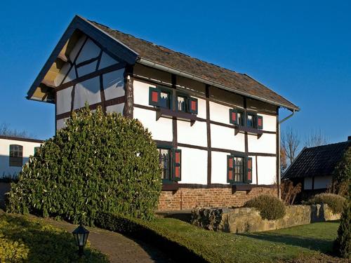 a large white and brown house with windows at Hotel,Herberg & Appartementen de Smidse in Epen