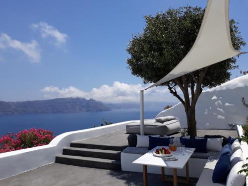 a view of the ocean from a villa at Chelidonia Luxury Suites in Oia