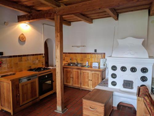 Dapur atau dapur kecil di Horváth apartman