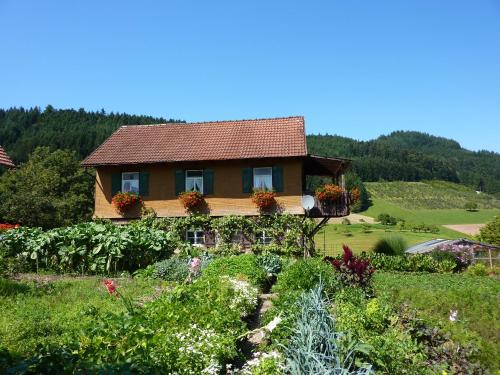 a house in the middle of a garden at Ferienhaus Eck in Unterharmersbach
