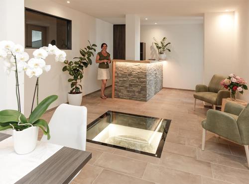 Ruang duduk di Gartenappartements Die Mühle