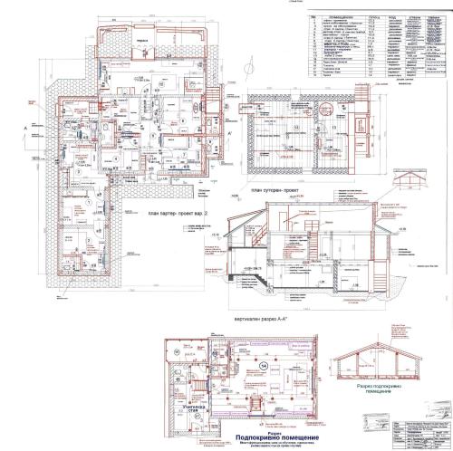 План на етажите на Екологична къща за гости