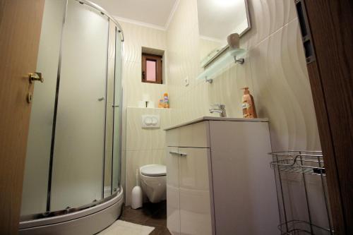 Koupelna v ubytování Apartmani Irena