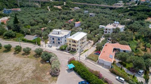 an aerial view of a house and a street at Apartments Val Maslina in Utjeha