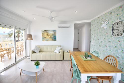 Χώρος καθιστικού στο Apartamentos Óliver Playa