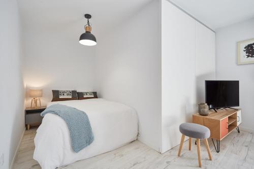 Postel nebo postele na pokoji v ubytování LEEWAYS LOFT in PELAYO