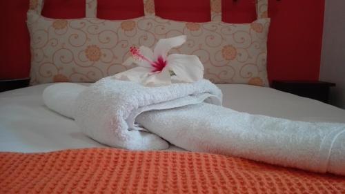 Katil atau katil-katil dalam bilik di Plumeria Flowery